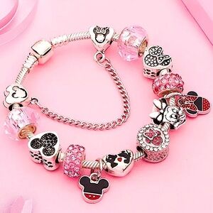 Mickey Minnie Mouse Disney Charm Bracelet